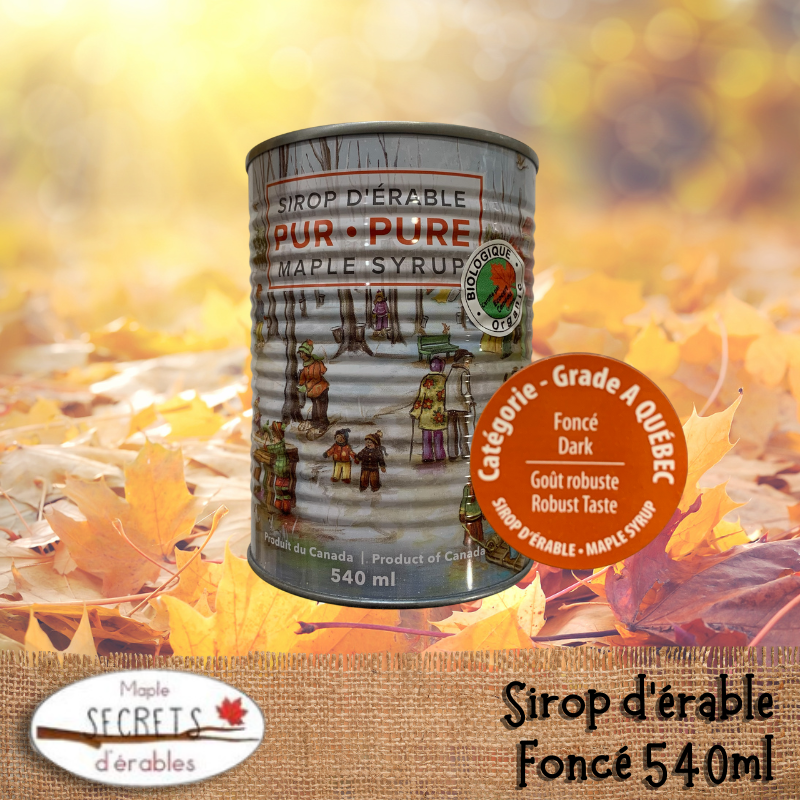 Sirop d'érable Foncé - canne 540 ml