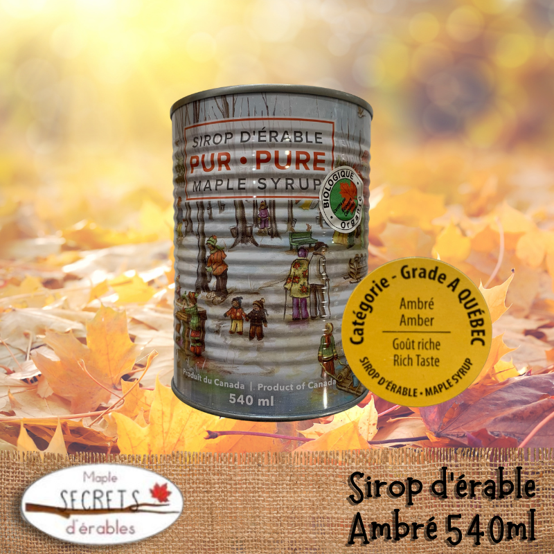 Sirop d'érable Ambré - canne 540 ml