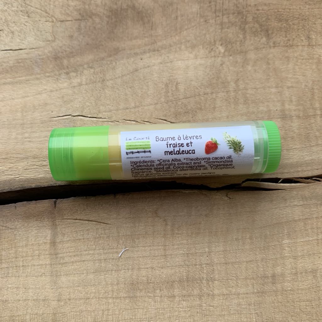 Baume à lèvres - Fraise et melaleuca