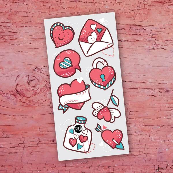Tatouage temporaire - Saint-Valentin -