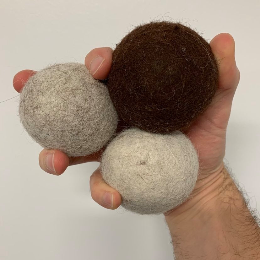 Ensemble de 3 balles de séchage en alpaga 50g (2 1/2'')