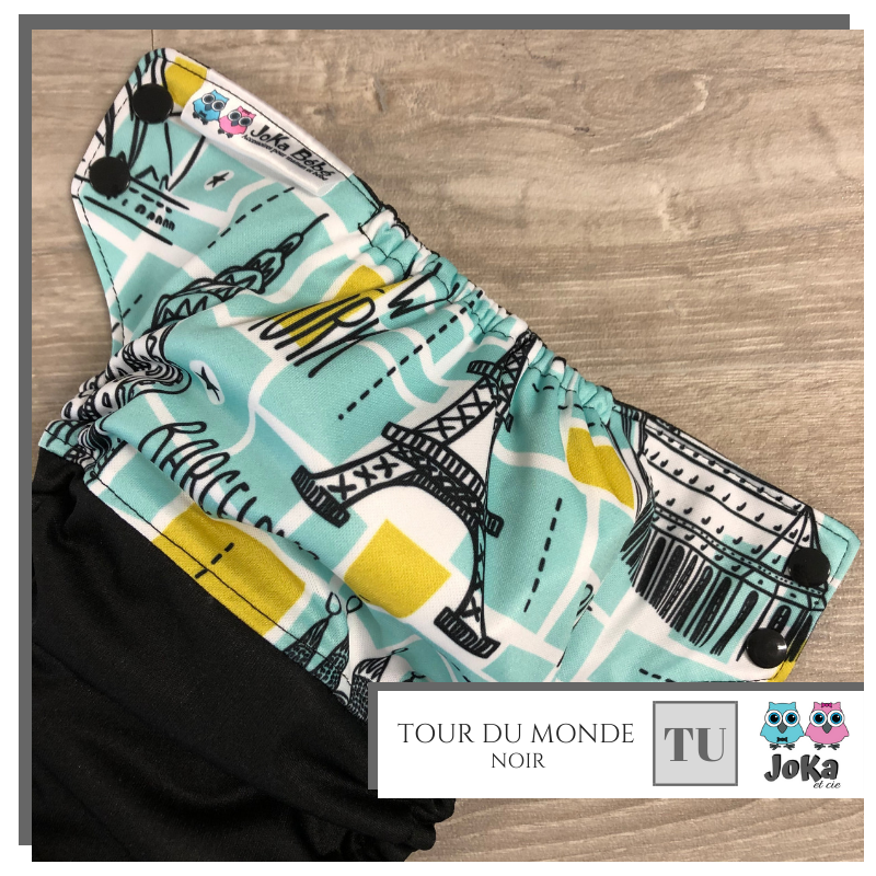 Couche lavable 2.0 Tour du monde Taille unique