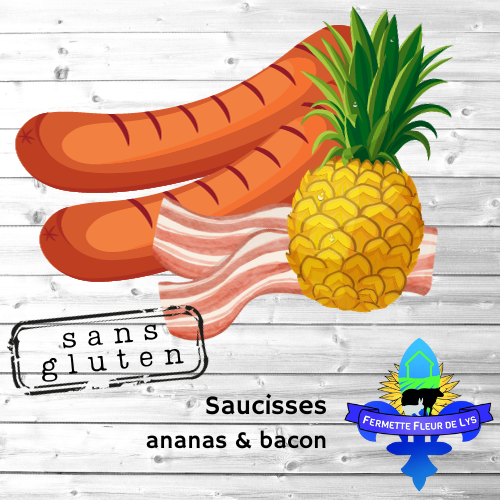 Saucisses ananas & bacon congelées