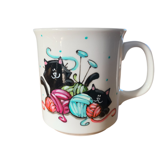 Tasse Chats et pelote de laine