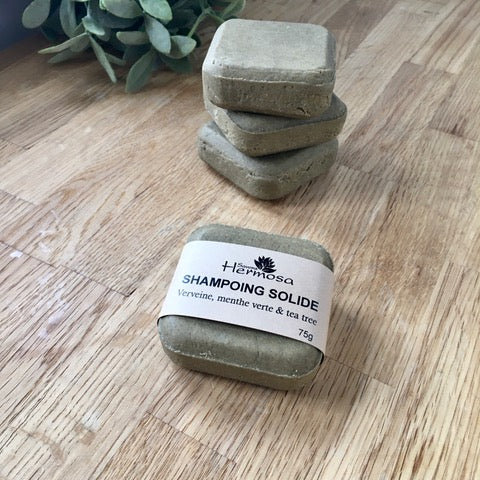 Shampoing solide Verveine, menthe verte & tea tree