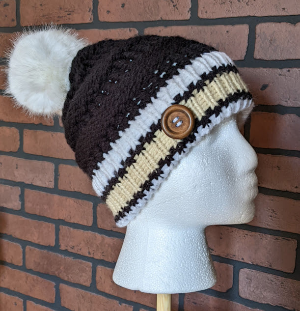 Tuque Alaska Noir-Beige 2-5 ans