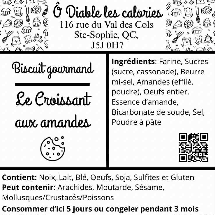 Biscuit Le croissant aux amandes