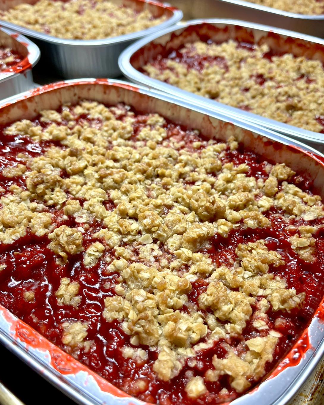 Croustade fraises & rhubarbe congelé