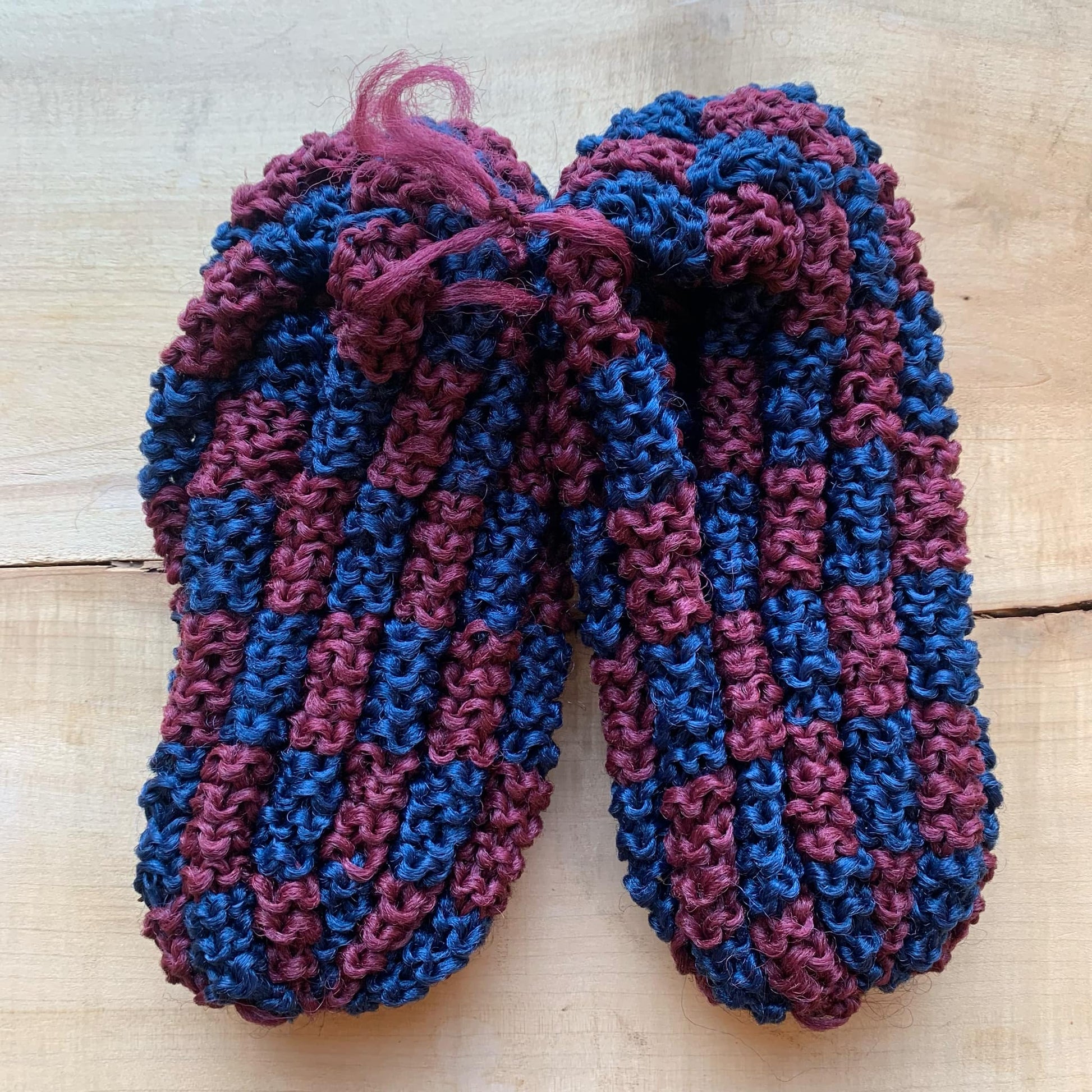 Pantoufles en phentex Homme Carreaux Bourgogne Marine