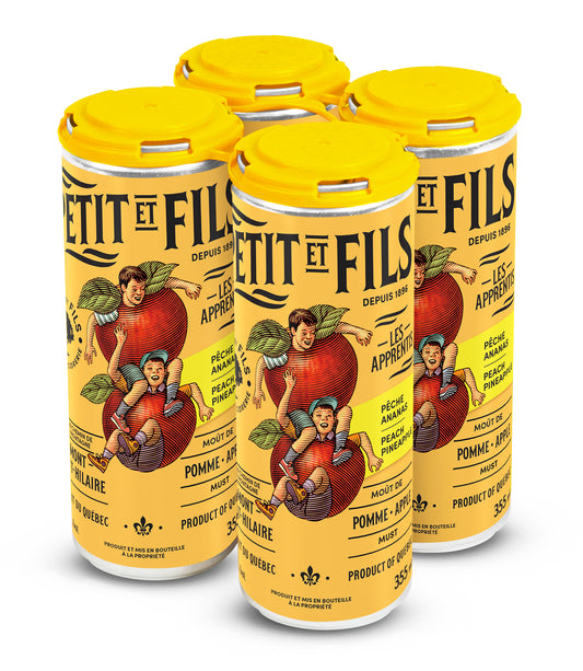 Moût de pomme aromatisé à la pêche et ananas 355ml