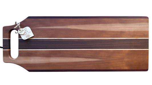 Planche à découper - Cerisier, érable, Padouk et noyer noir