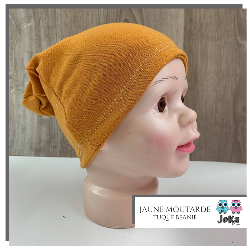 Tuque beanie Jaune moutarde