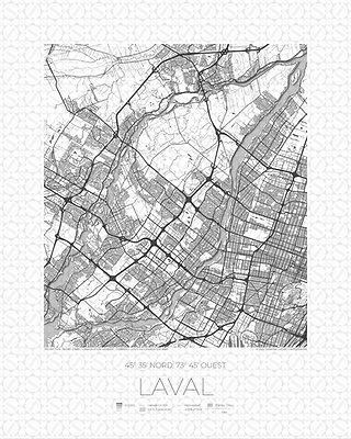 Carte décorative Laval