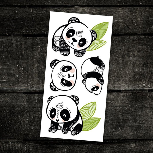 Tatouage temporaire - Les pandas sympas