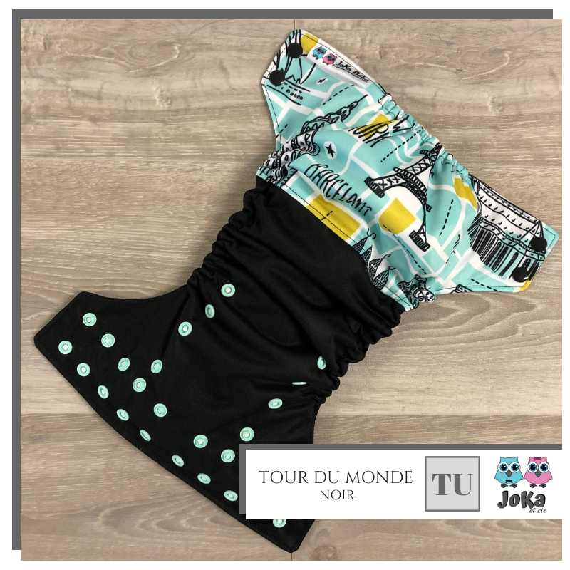 Couche lavable 2.0 Tour du monde Taille unique
