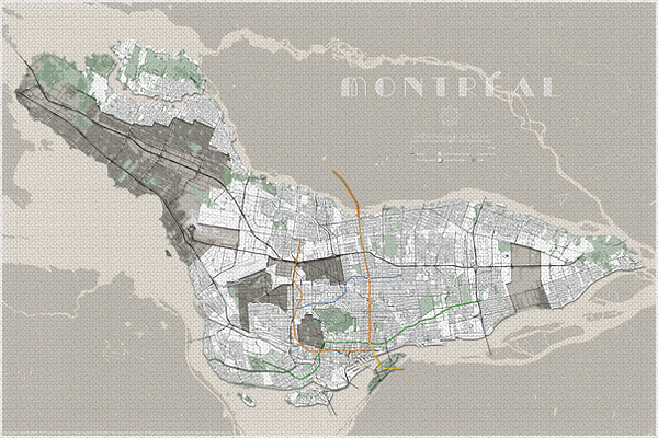 Carte de la vile de Montréal