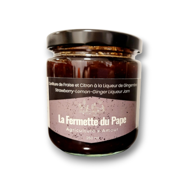 Confiture de Fraise et Citron à la Liqueur de gingembre 250ml